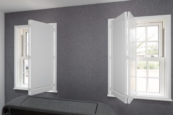 Solid panels with pair to sides.